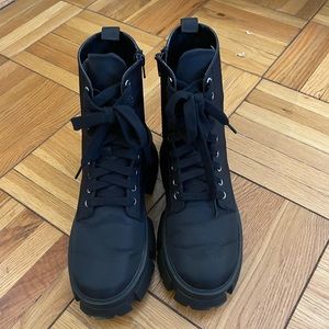 Steve Madden Thora Lace Up Boot in Black - worn once